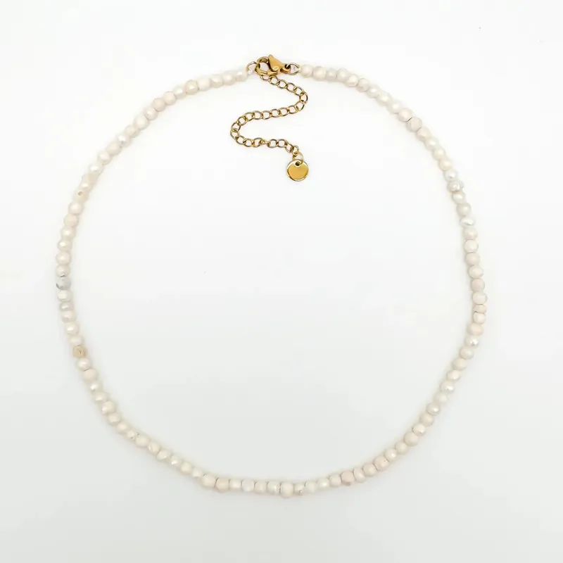 Livraison Express 100% Real Fresh Water Pearl- Collier - Acier inoxydable