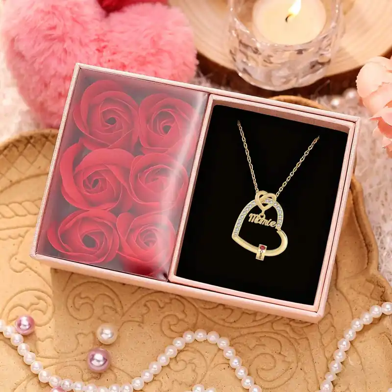 Expédition Rapide Collier Mamie personnalisé 1–5 prénoms & pierres | Jessemade