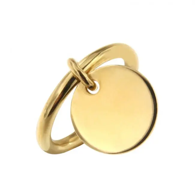 Bague médaille pampille Plaqué Or | BAGUE MEDAILLE | BAGUE FEMME | BIJOUX FEMME Authentique