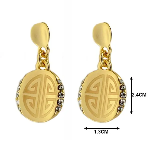 Dernière Chance Boucles d'oreilles pour femme - Cercle et petits strass