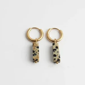 Dora - Boucles d'oreilles - Pierre naturelle - Acier inoxydable Offre Du Jour