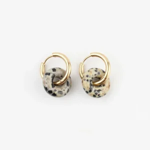 Femme - Boucles d'oreilles - Pierre naturelle - Acier inoxydable Super Prix