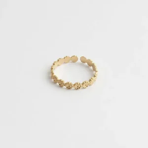 Petites fleurs - Bague - Acier inoxydable - Ajustable En Vogue