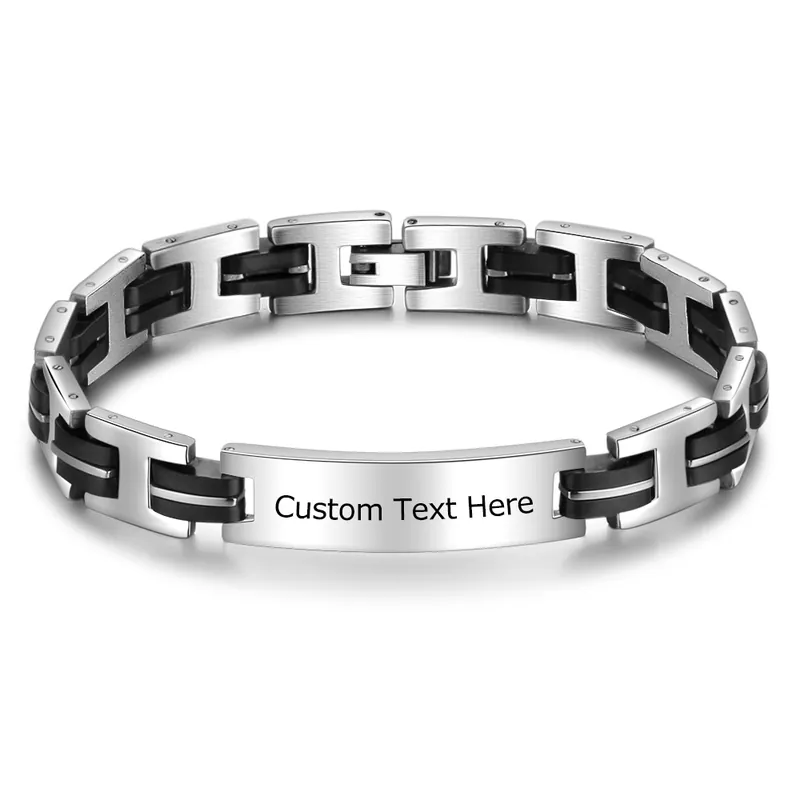 A Mon Homme-Bracelet Personnalisé Homme Bracelets Gravure|Jessemade Fait Main