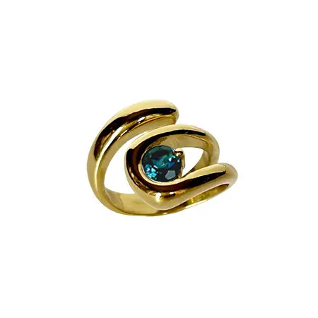 Seulement Aujourd’hui Bague Plaqué OR PALMY GM - TopazeBLUE LONDON traitée