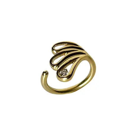 Bague Plaqué Or PALMY TRI PM - Oxyde Offre Du Jour