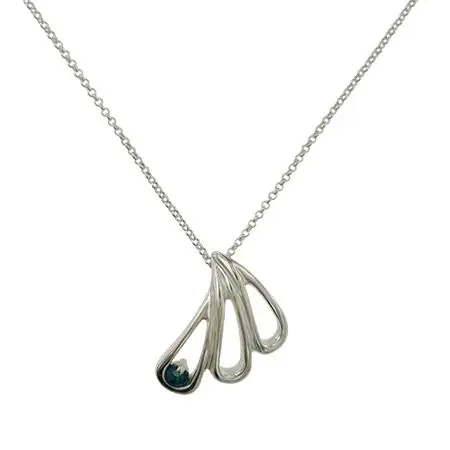 Acheter Direct Collier Argent PALMY TRI GM- TopazeBLUE LONDON traitée - 45cm