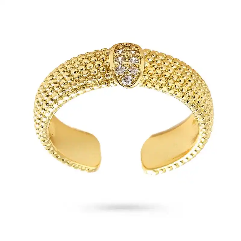 Bague femme réglable alliance zirconiums sertis Édition Limitée
