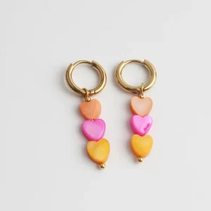 Heart To Heart - Boucles d'oreilles - Acier inoxydable Paiement Sécurisé
