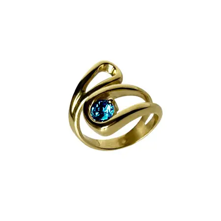 Bague Plaqué orPALMY Double Plaqué Or - TopazeBLUE LONDON traitée Achat Immédiat