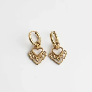 I Heart You - Boucles d'oreilles - Acier inoxydable En Vogue