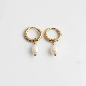 Livraison Mondiale Perle De Mer - Boucles d'oreilles - Acier inoxydable