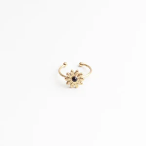 Marguerite - Bague - Pierre naturelle - Acier inoxydable - Ajustable Affaire À Saisir