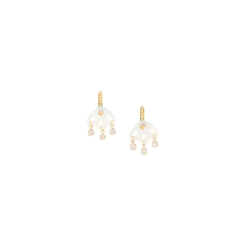 Achetez Aujourd’hui Boucles d'oreilles dormeuses 3 pampilles strass - Angelique