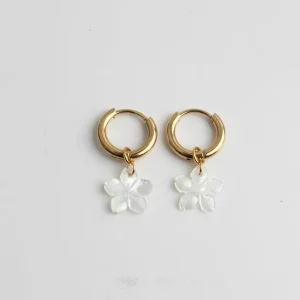 Petit Prix Flower Shell - Boucles d'oreilles - Acier inoxydable