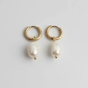 Must-Have Classic Freshwater Pearl - Boucles d'oreilles - Acier inoxydable