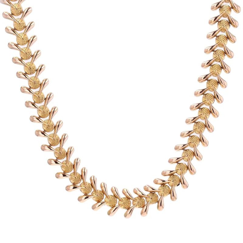 Collier or rose vintage Prix Cassé