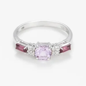 Vente Flash Bague "Elvira" D0,04/1 PAM0,70/1 RHO0,32/2 Or Blanc 375/1000
