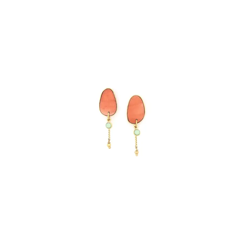 Seulement Aujourd’hui Boucles d'oreilles poussoir orange - Aurore