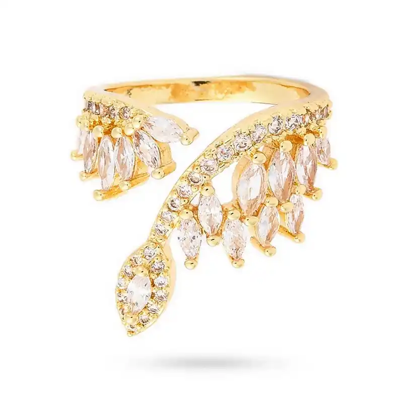 Dernier Modèle Bague femme réglable diamants CZ sertis
