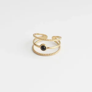 Aarya - Bague - Pierre naturelle - Acier inoxydable - Ajustable Seulement Aujourd’hui