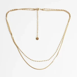 Offre Du Jour Minimaliste - Collier - 2 plis - Acier inoxydable