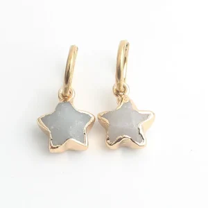 Promotion Saisonnière Étoilé - Boucles d'oreilles - Pierre naturelle - Acier inoxydable