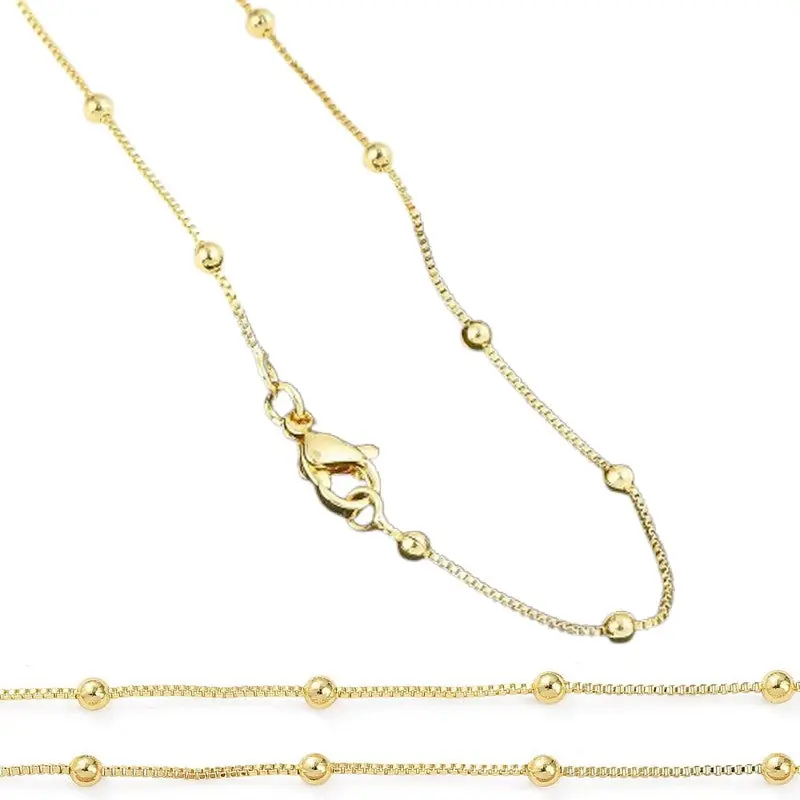 Prix Promo Collier doré chaîne satellite 45 cm
