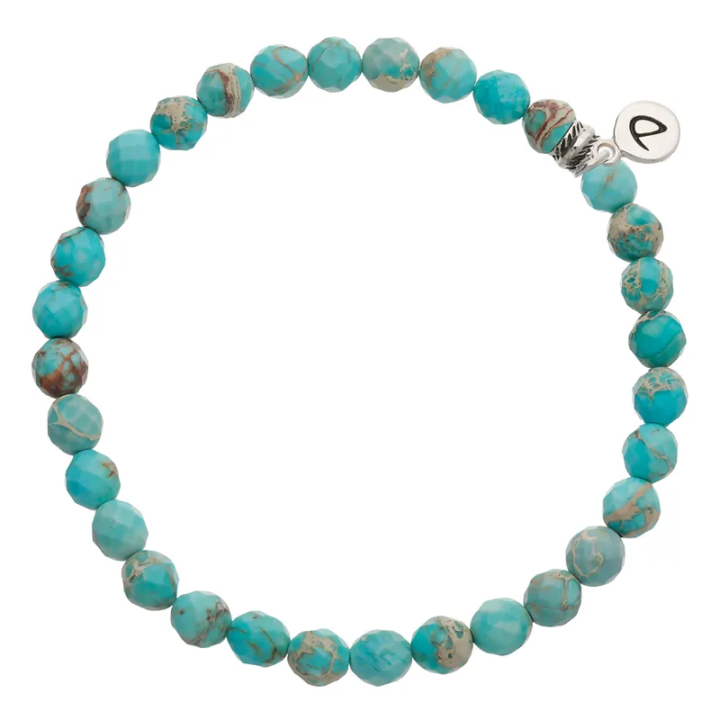 Acheter Direct Bracelet Homme Élastique Turquoise Choco 6mm