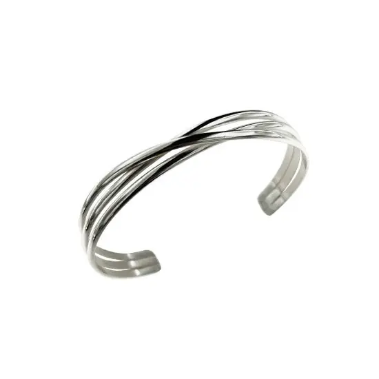 Prix Choc Bracelet Argent 3 Anneaux esclave 3mm -D63