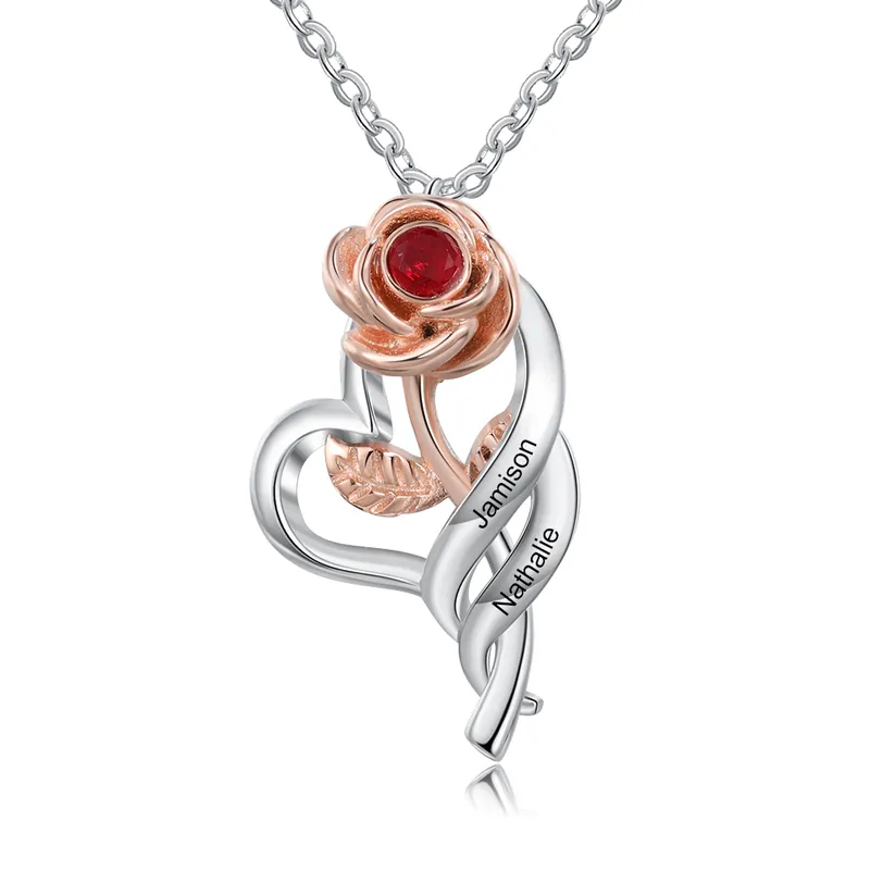 A ma soeur - Collier Coeur Rose 2 Prénom Personnalisé|Jessemade Prix Cassé