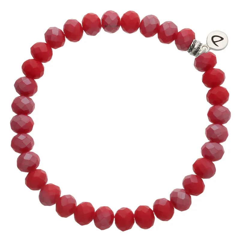 Offre Spéciale Bracelet Homme Élastique Rouge Gris 8mm