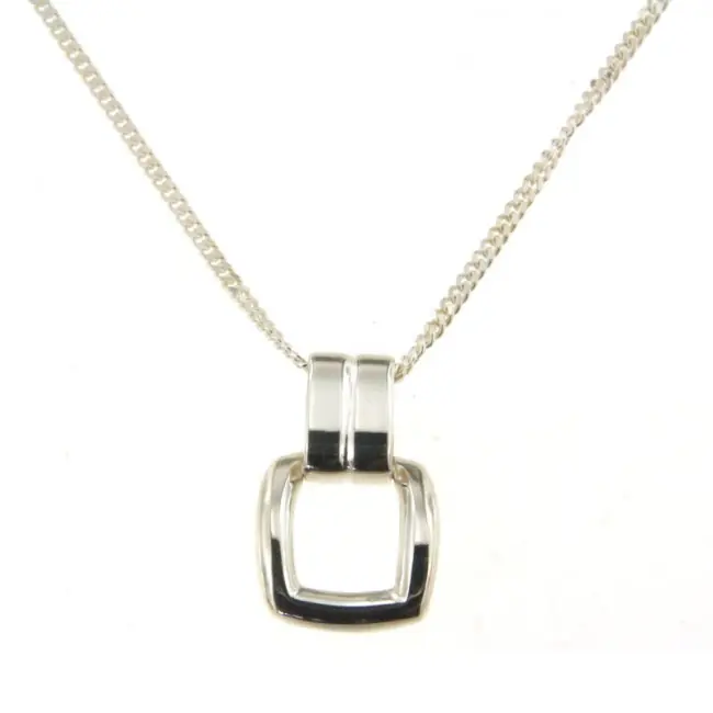 Meilleure Vente Collier pendentif CARRE Argent massif | BIJOUX FEMME