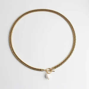 Prix Réduit Chunky Pearl - Collier - Acier inoxydable