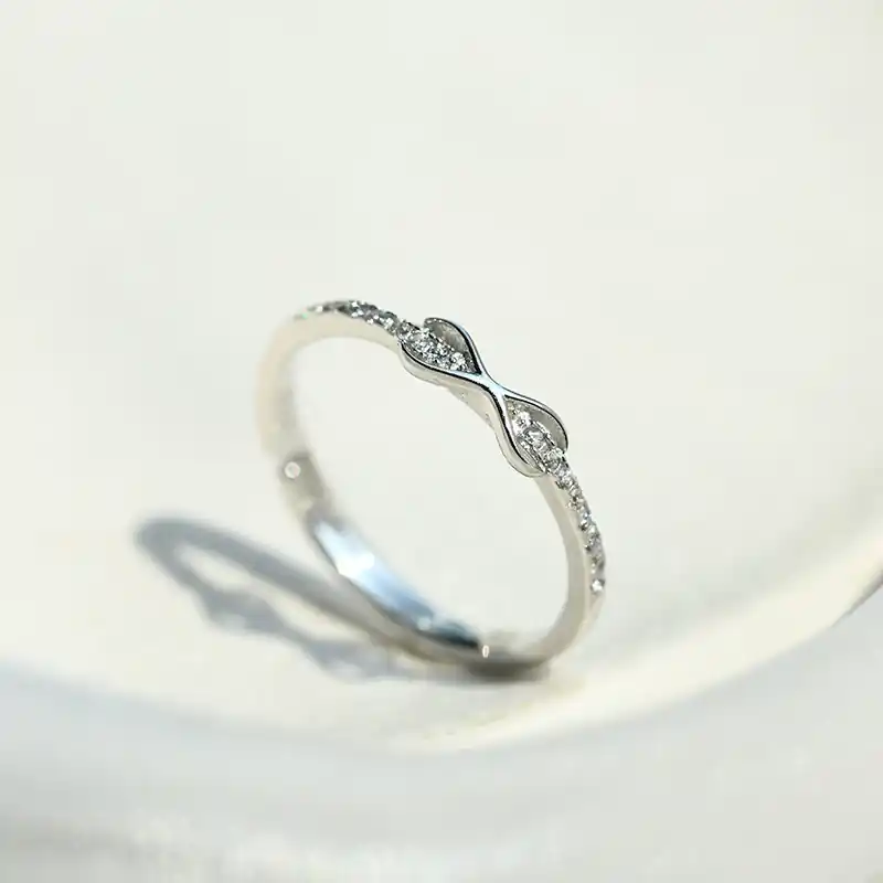 Prix Promo Bague Infini Réglable Argent 925 pour Femme