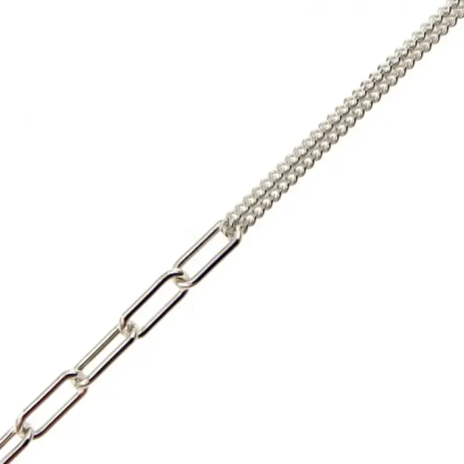 Achat Immédiat Bracelet Argent OTO Décal Ch_rectangle 0,9-GL45 - 19cm