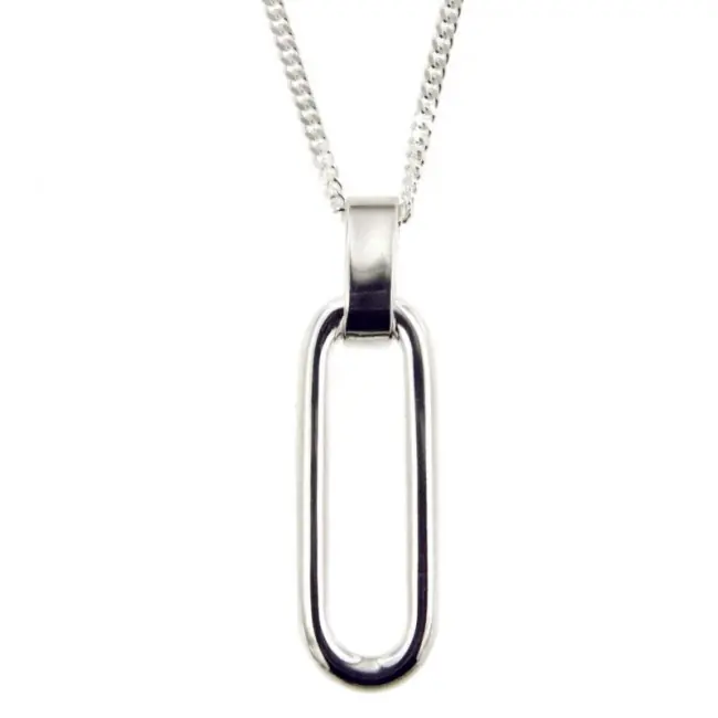 Acheter En Ligne Collier Argent OTO OVAL4 PLAT- GL60 - 45cm