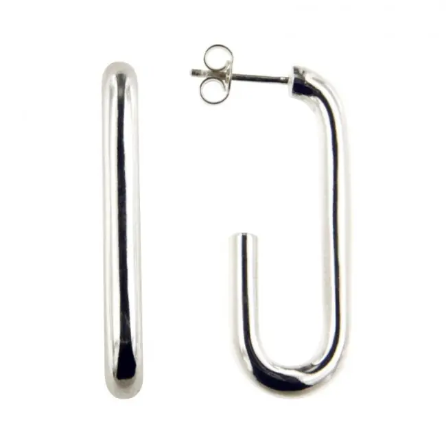 Créoles Ovale Argent massif | BIJOUX FEMME EN ARGENT MASSIF | BIJOUX FAITS A LA MAIN Nouvel Arrivage