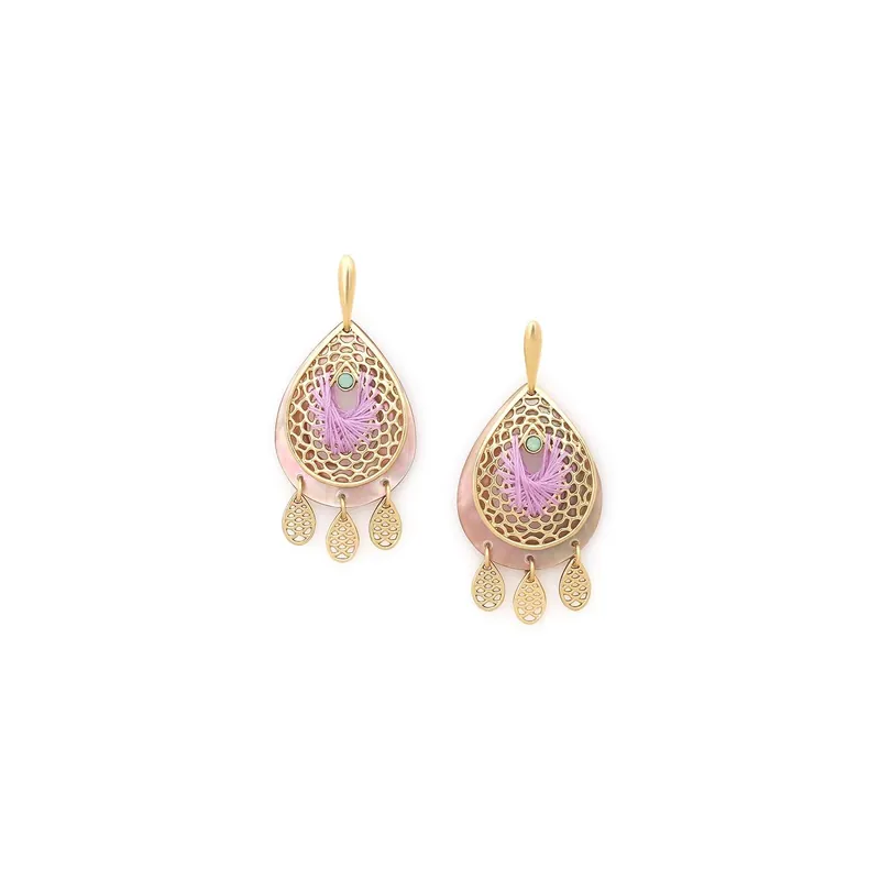 Vente Flash Boucles d'oreilles poussoir 3 petites gouttes - Carlotta