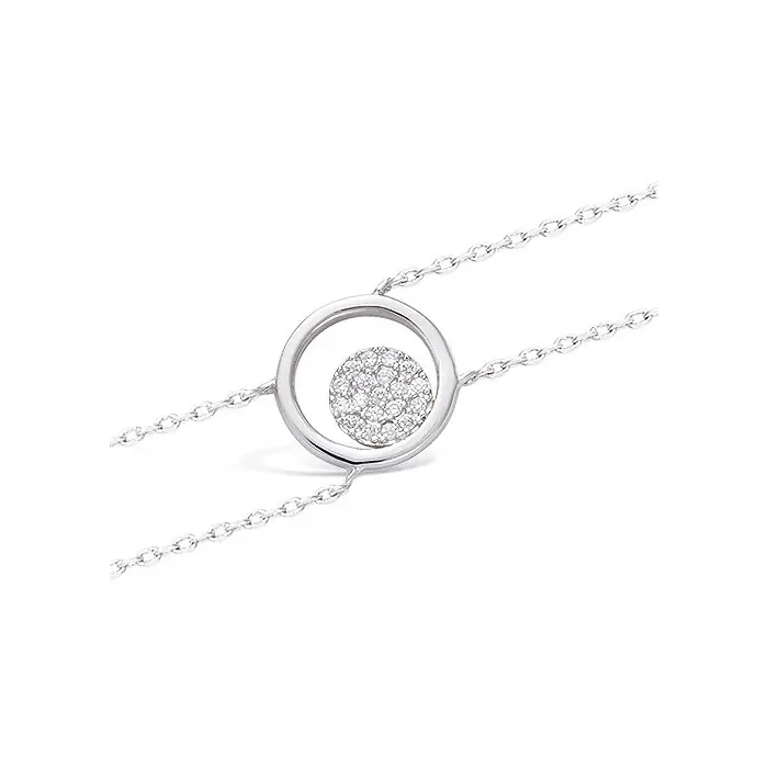 Remise Bracelet argent avec motif rond