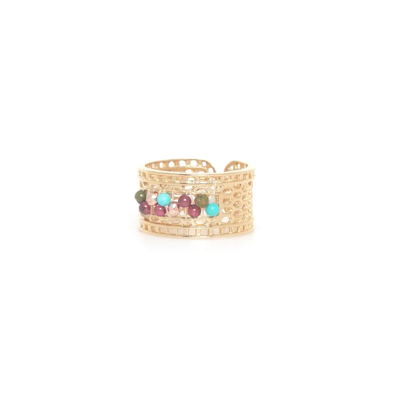 Satisfait Ou Remboursé Bague ajustable perlée - Cassandra