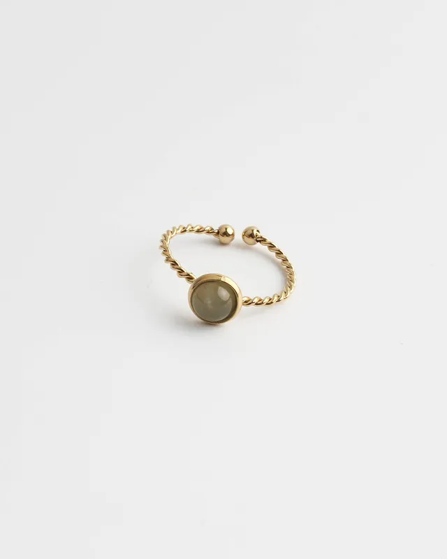 Bague Alisa - Acier inoxydable - Ajustable Vente Directe