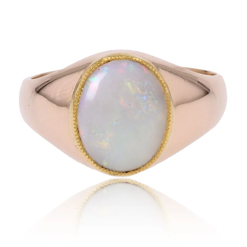 Promotion Saisonnière Bague opale or rose