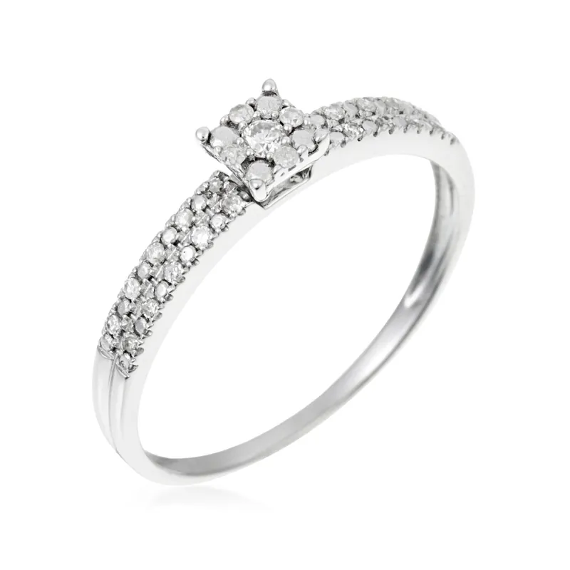 Solde Bague Violette Or blanc et Diamant