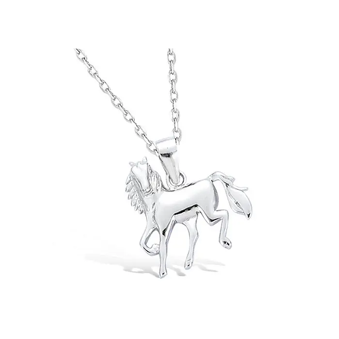 Populaire Pendentif argent cheval 20x18mm enfant ou femme - D'or et d'argent