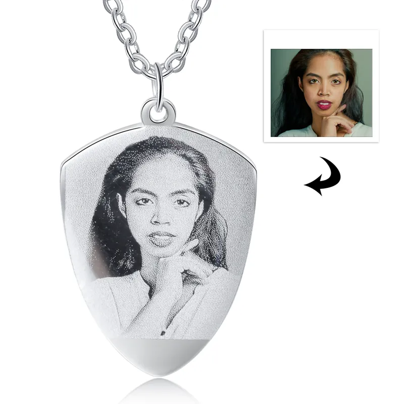 Meilleur Prix Collier Photo Personnalisé Avec texte Collier Homme