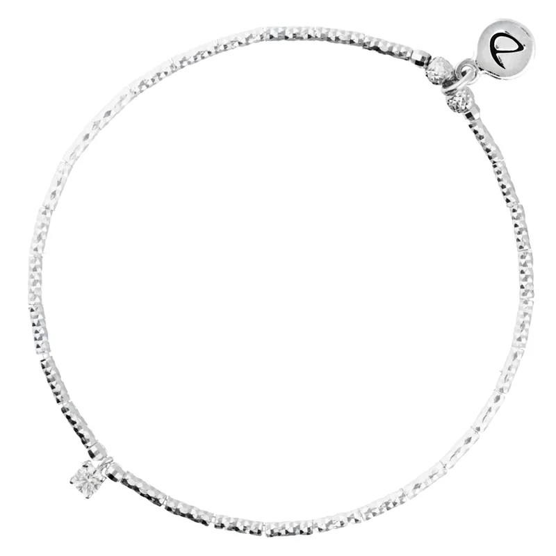 BRACELET ÉLASTIQUE TUBES DIAMANTES OXYDE Meilleure Vente