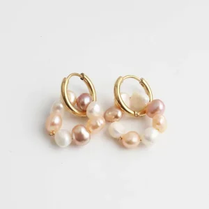 Garantie Incluse Mélange de perles - Boucles d'oreilles - Acier inoxydable