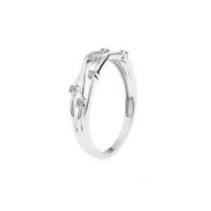 Achetez Aujourd’hui Bague Or Blanc 750/1000 Jolie Constellation Diamant 0,05ct