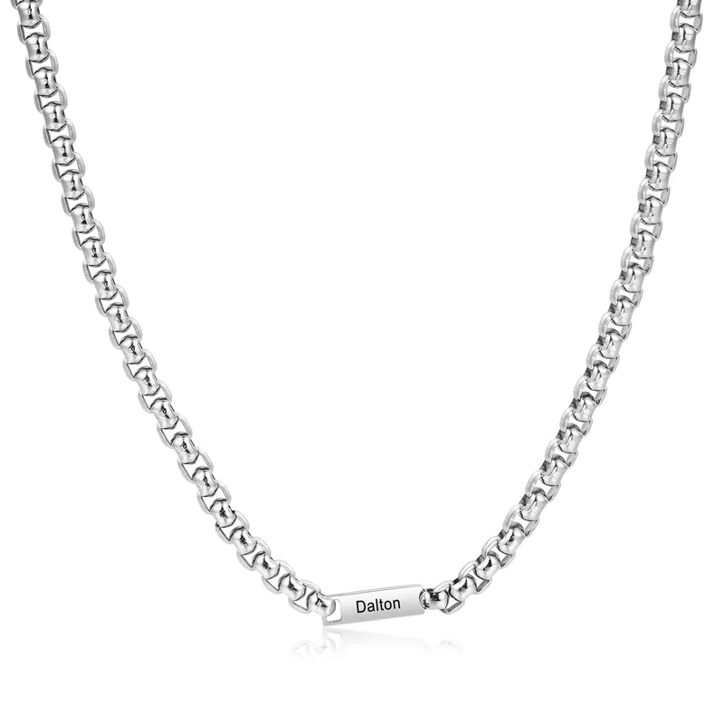 Prix Choc Collier 1-5 Prénoms Personnalisé Collier Chaîne Homme | Jessemade